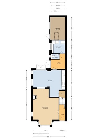 Floorplan - Prinses Margrietstraat 8, 3751 CP Bunschoten-Spakenburg